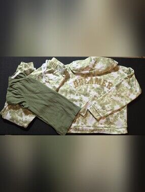 Sunset Sky Dreamer Green Camouflage 3-Piece Set Hoodie, Pants & Shirt Girls (12)